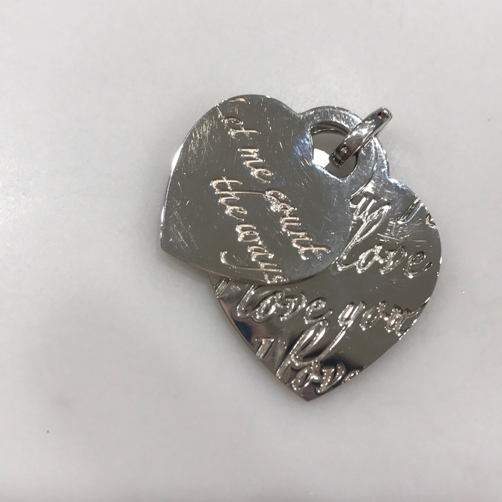 Tiffany heart necklace pendant silver 2 pieces